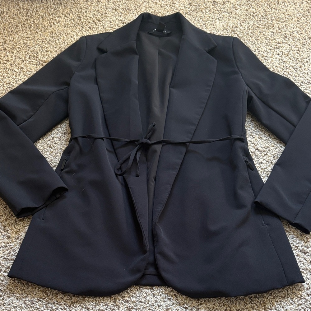 Athleta Black Women's Endless Blazer with Tie Waist